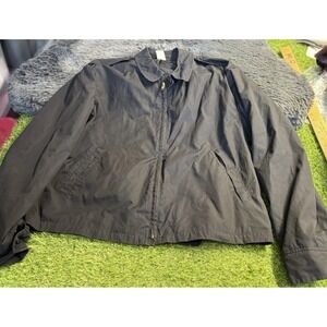 Vintage US Navy Windbreaker Jacket Mens L/ XL Patriot Talon Zip 90s Military